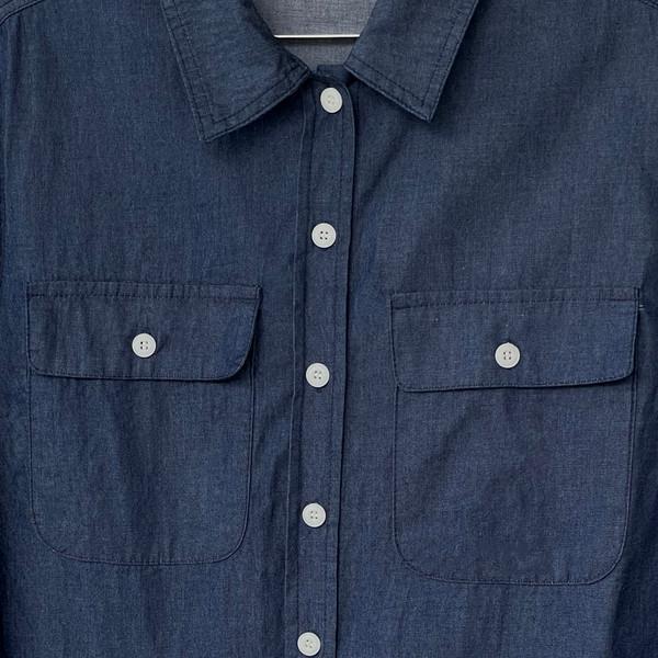 • olive denim shirt