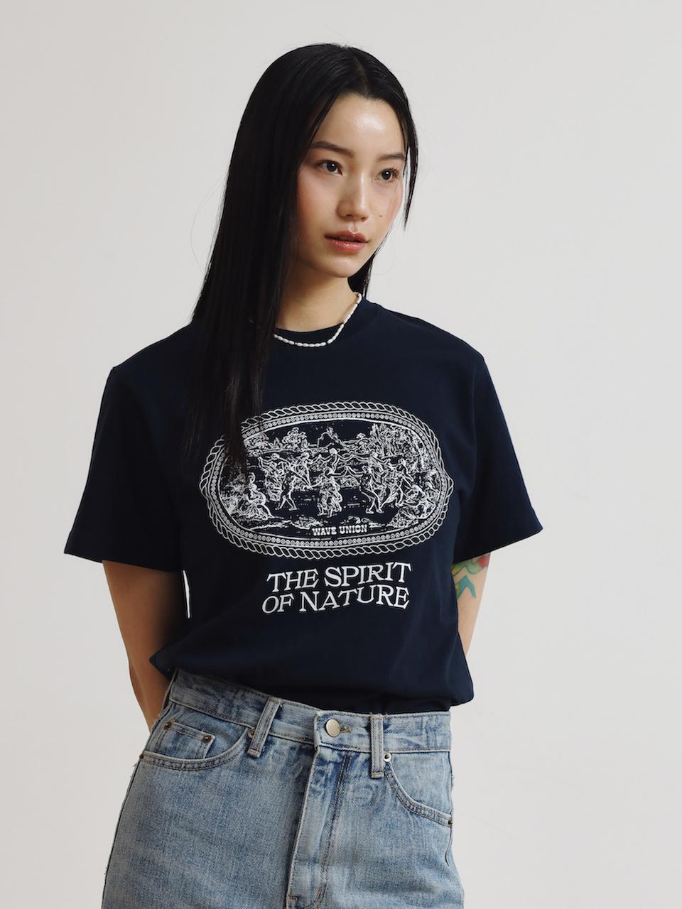 Nymphs short sleeve T-shirt navy