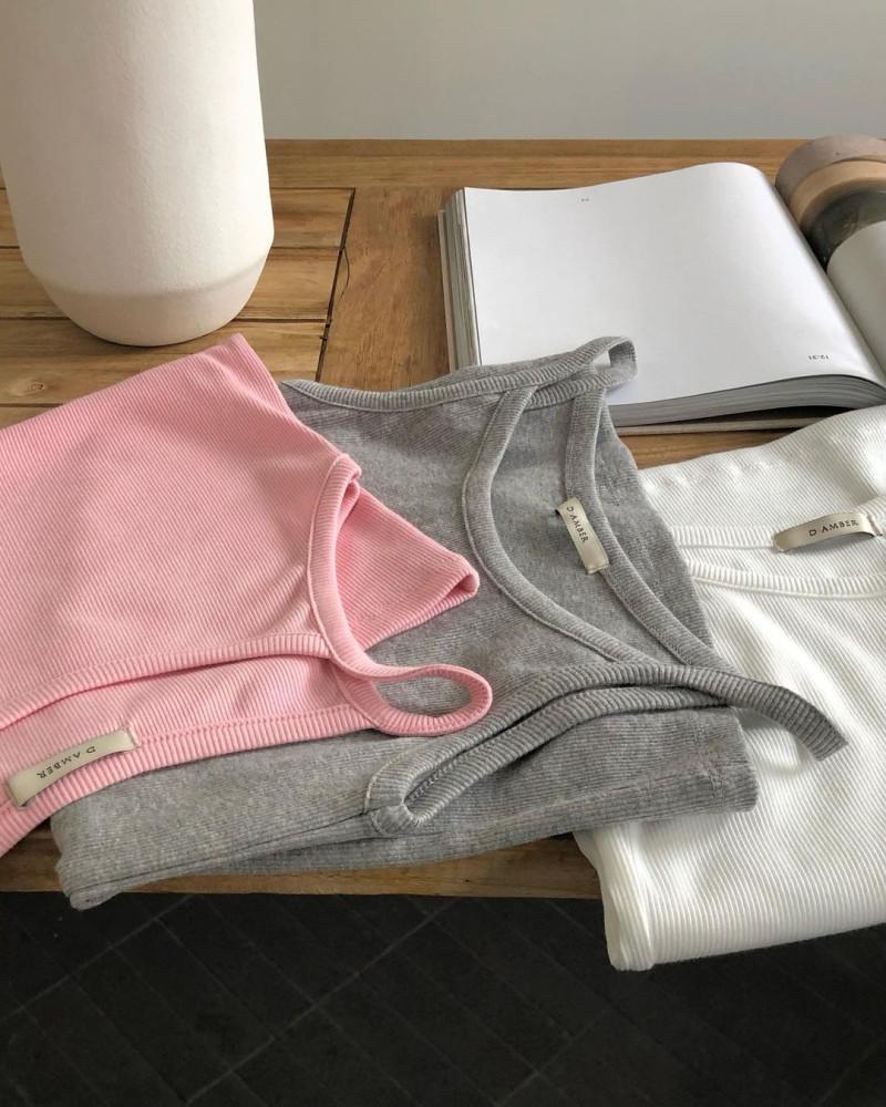 아 핑 블 그 당일 / 디엠버 뮤트 골지 슬리브리스 코튼골지 나시티 (재진행)