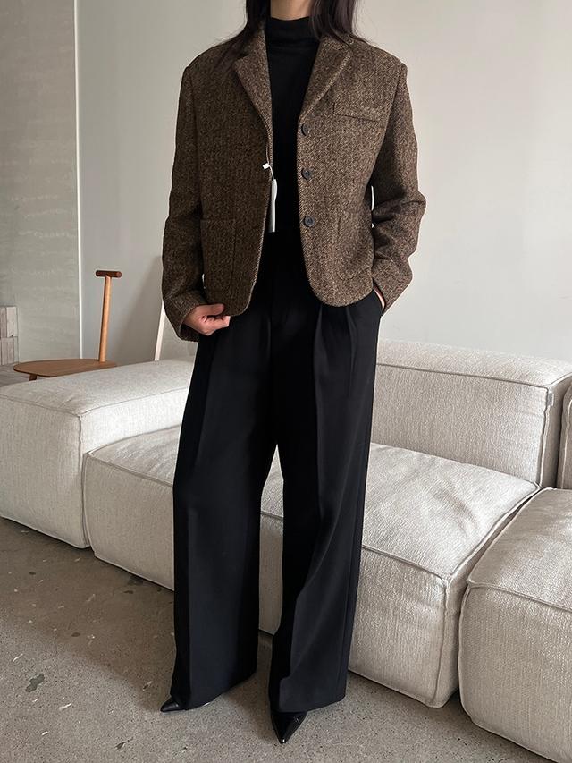 Angelnumber555 AN5 bootscut folded pants - 위시버킷