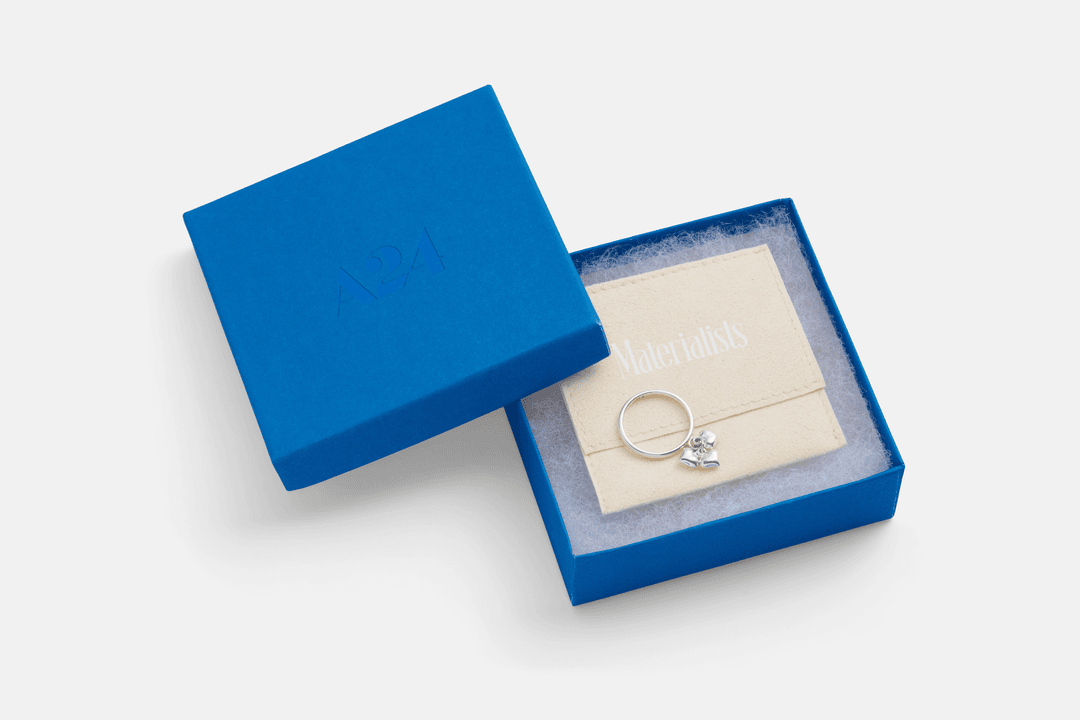 Materialists Silver Hearts Charm Ring