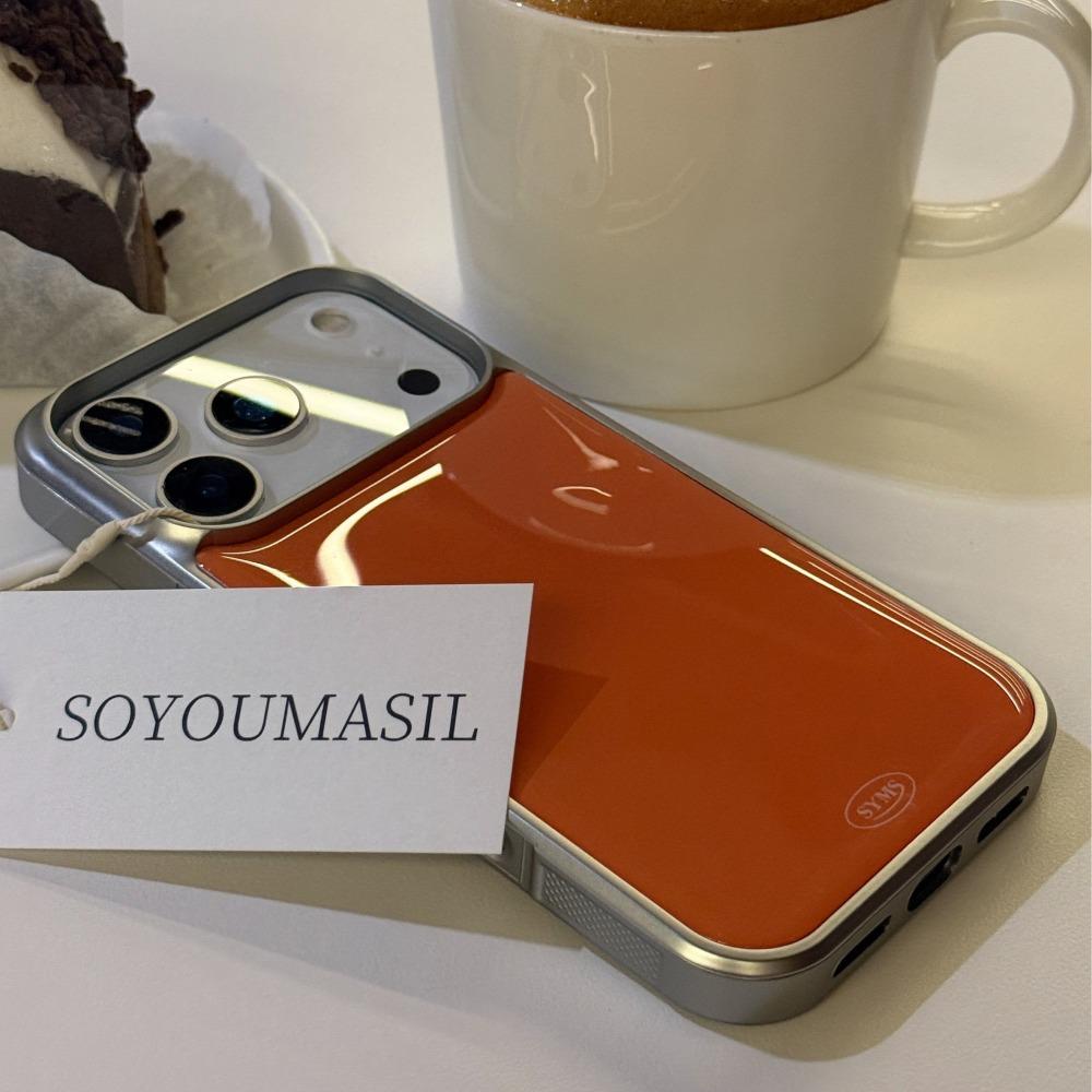 [맥세이프 추가] Orange Lume  블랙/실버 에폭시범퍼케이스