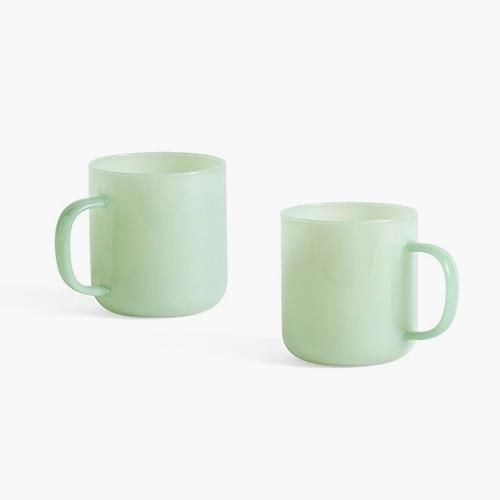 Borosilicate Mug Set of 2 - Jade light green