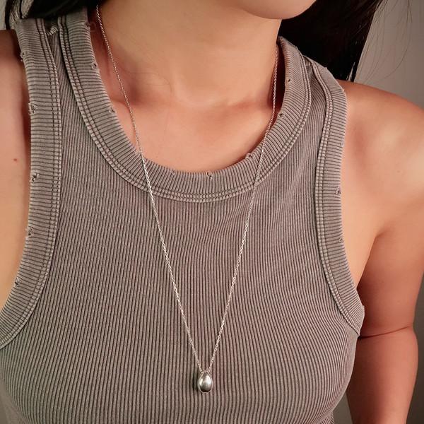 Water drop long necklace