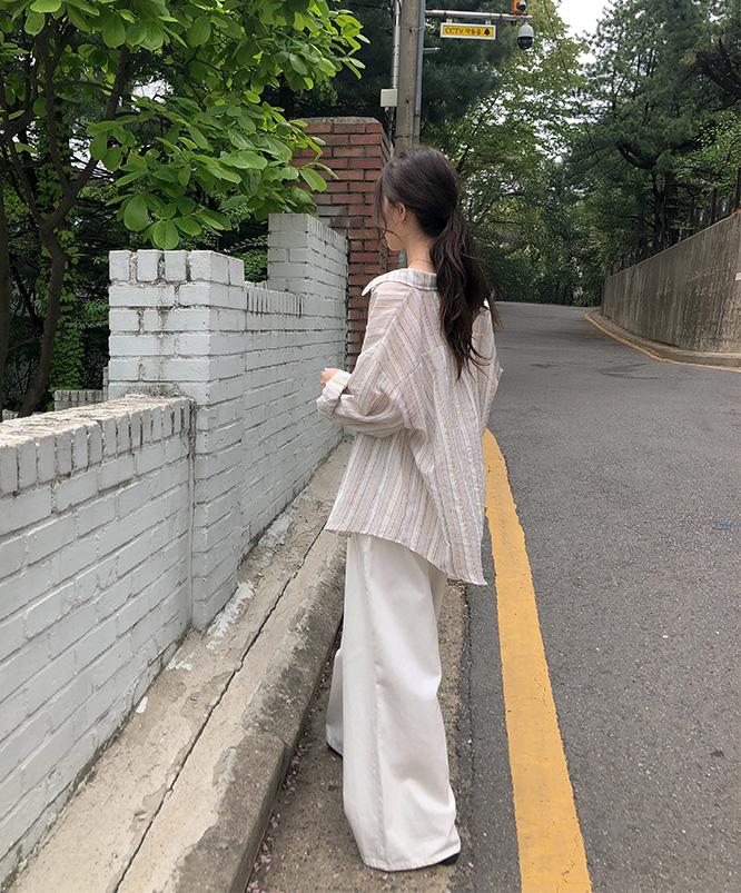 니어웨어 [여름신상🌊]랭킹 스트라이프 썸머셔츠 (3color)
