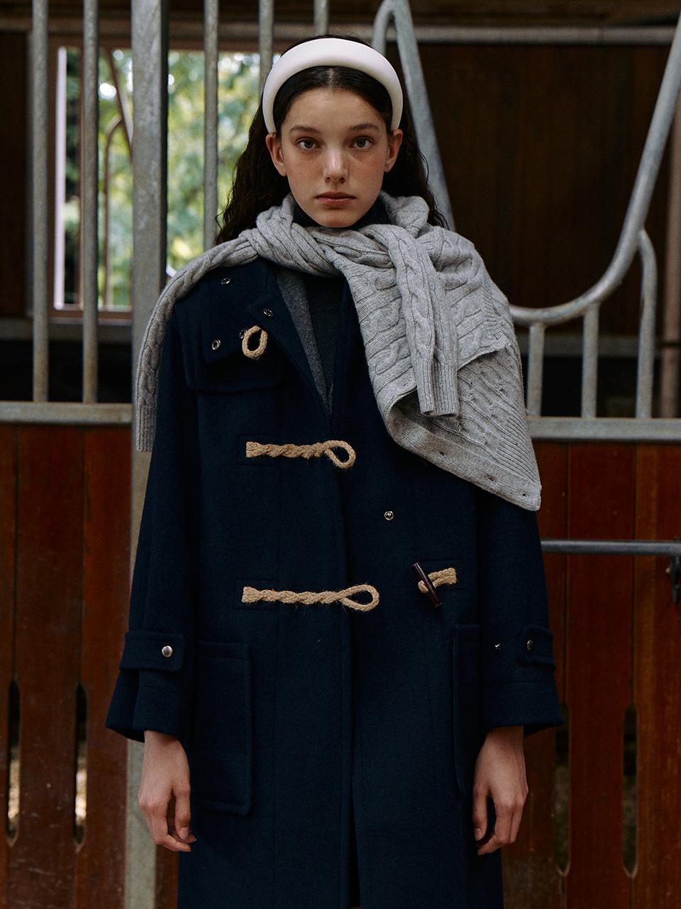 [9/21 예약배송] 클래식 더플 코트_Navy