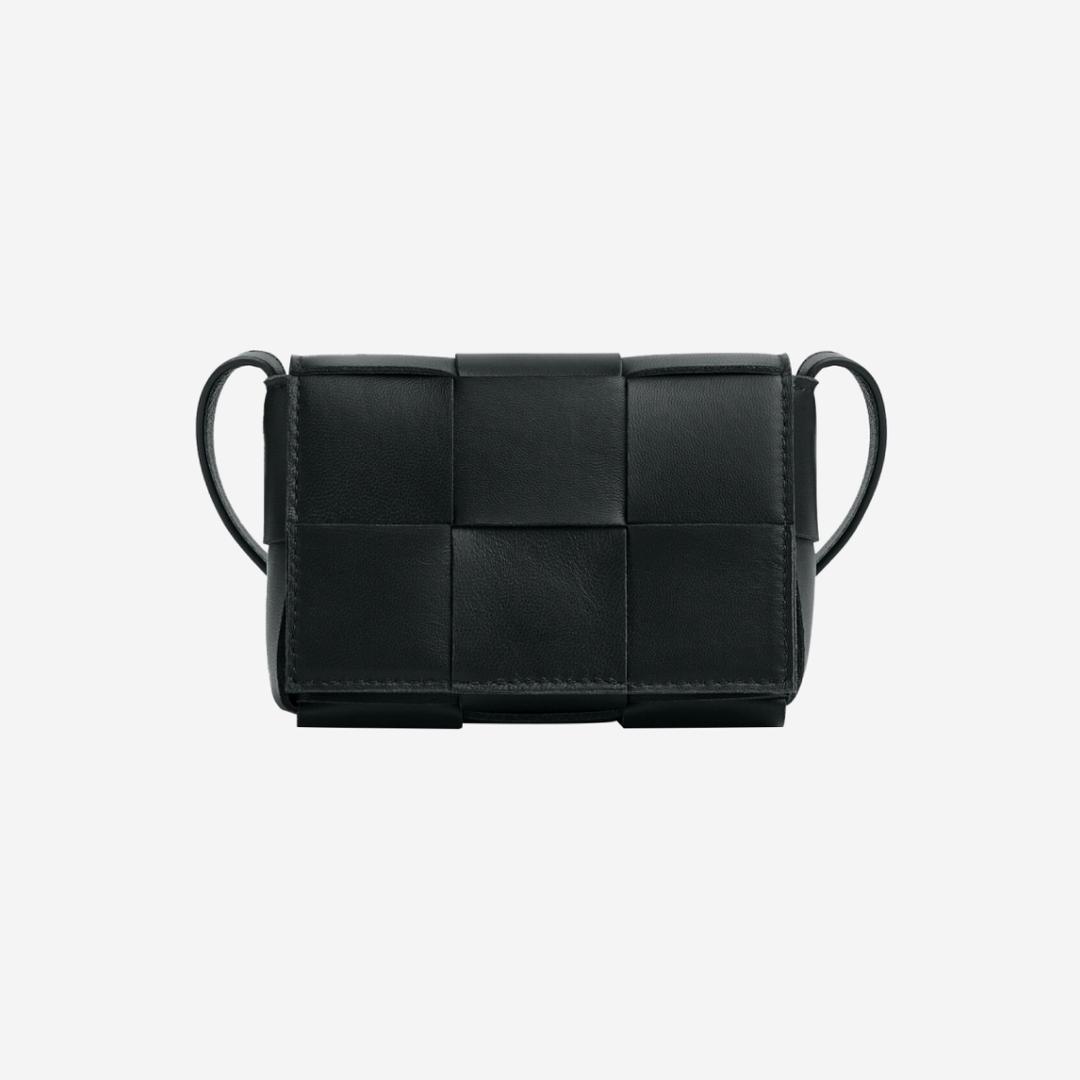 Bottega Veneta Mini Leather Cassette Black