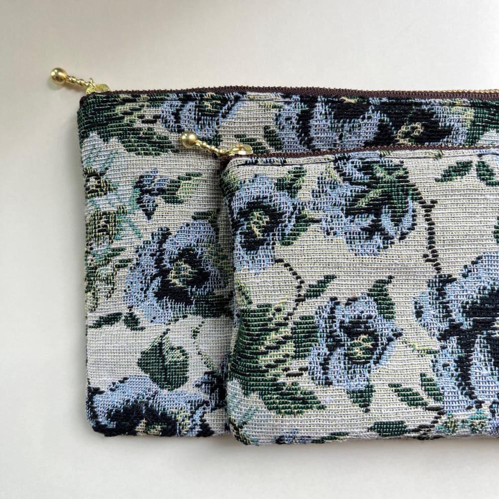 팬지꽃 pouch 자가드 파우치 화장품파우치 여행용파우치 답례품 단체 선물