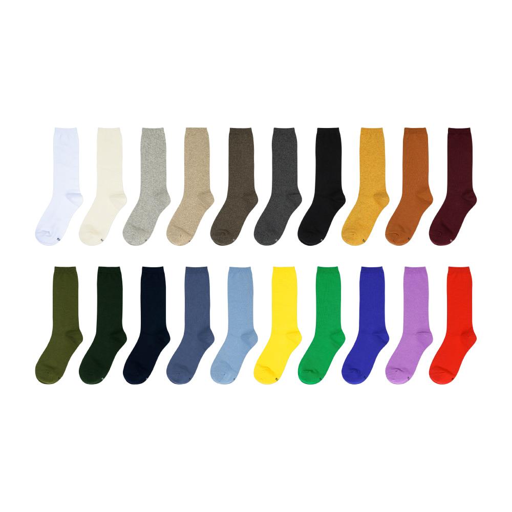 [5PACK] 1507 유니섹스 컬러 베이직 삭스 - 컬러선택형