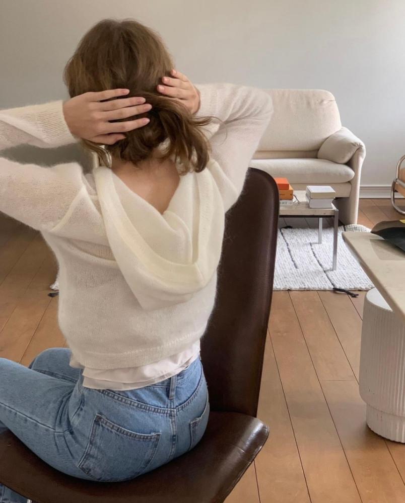 리에뜨 멜로우 후드 니트