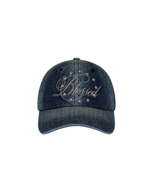 BLESSED STRIPE DENIM BALL CAP
