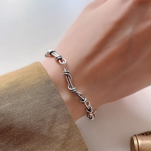 B0566w 실버 S925 순은 여성 매듭 은팔찌 여성팔찌