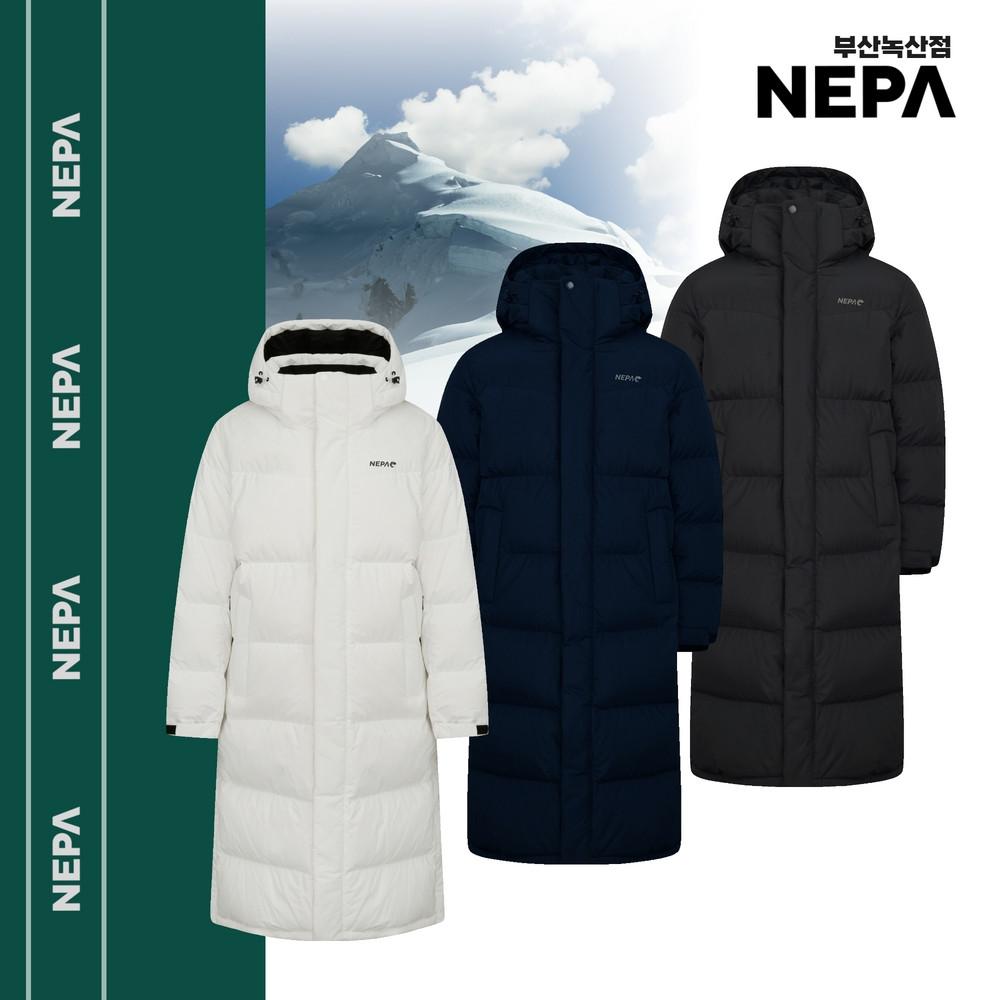 네파 롱패딩 공용 구스 다운자켓 커플 이월패딩 거위털 벨지카