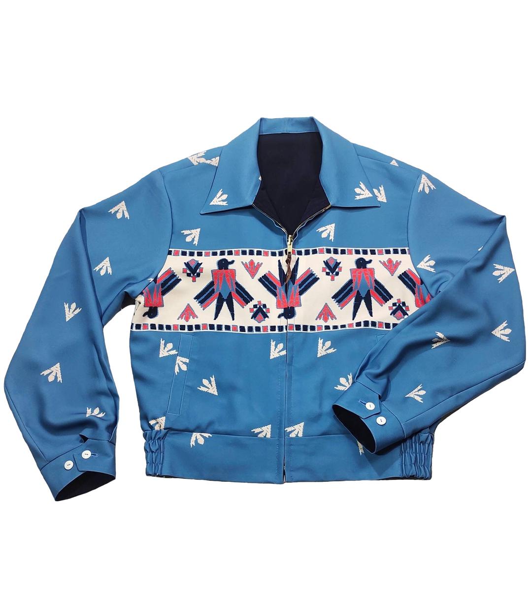 Killer Light Blue Thunderbird Gab Jacket Reversible (Tourquise / Navy)