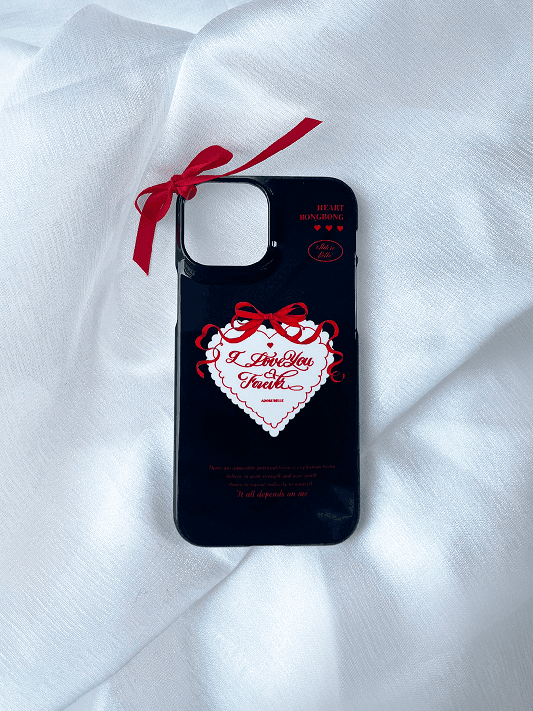 HEART BONG BONG PHONE CASE - BLACK(유광하드, 에폭시범퍼)