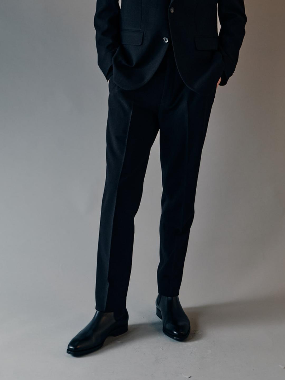 [三無衣服] 스트레치 셋업 슬랙스  -  블랙