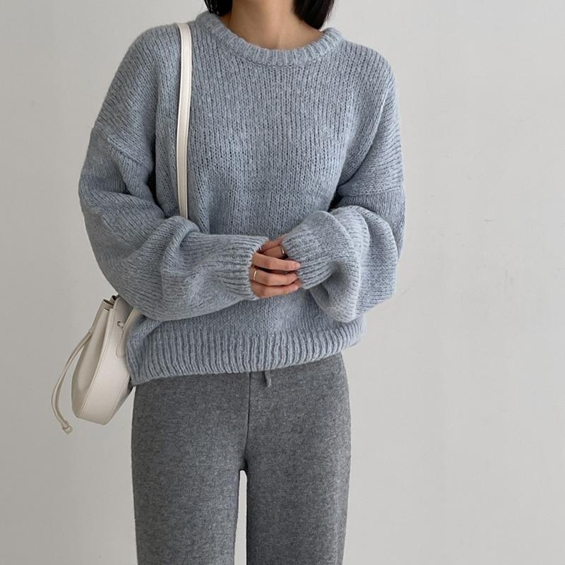 블랑드 울 알파카 니트