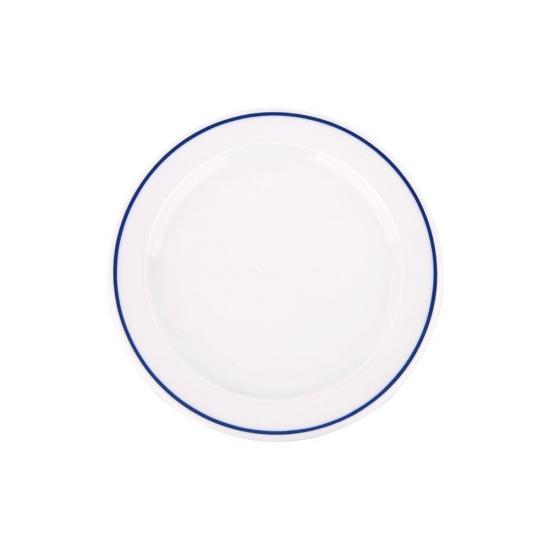 폴바살 이사바 원형접시 S 20cm 코발트블루라인 도자기식기 홈카페 디저트 케이크