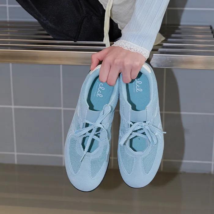 넛지 레이스업 스니커즈 - 블루