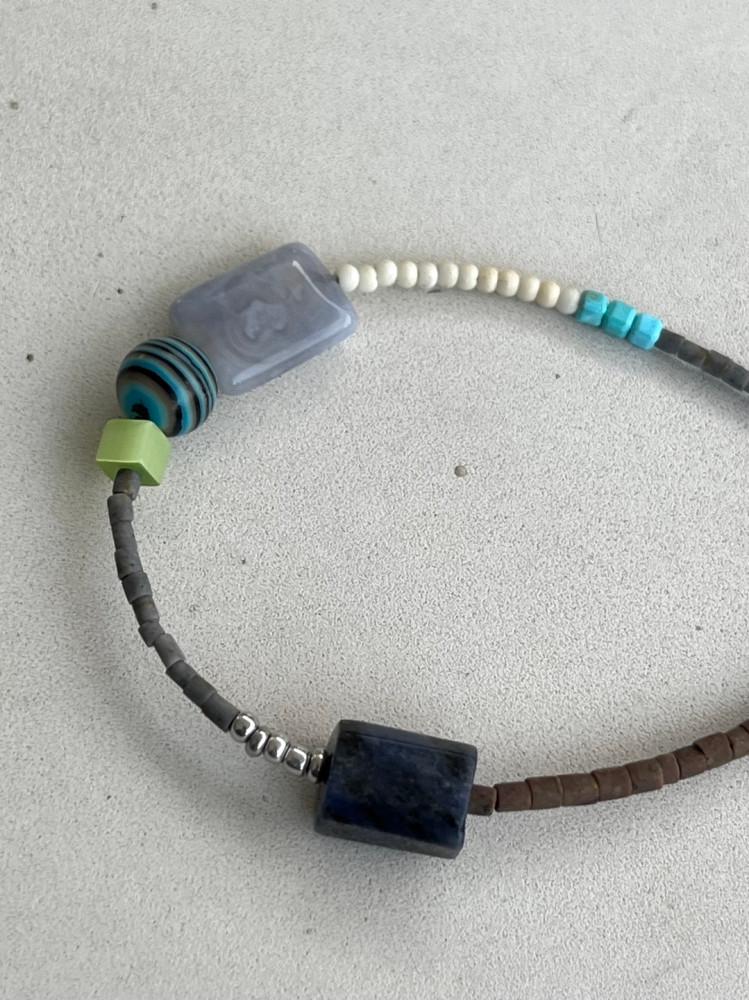 [스트링더비즈] 소달라이트 마블링 스톤 원석팔찌