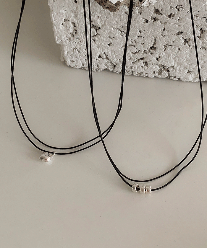 (silver925) 실 초커 목걸이