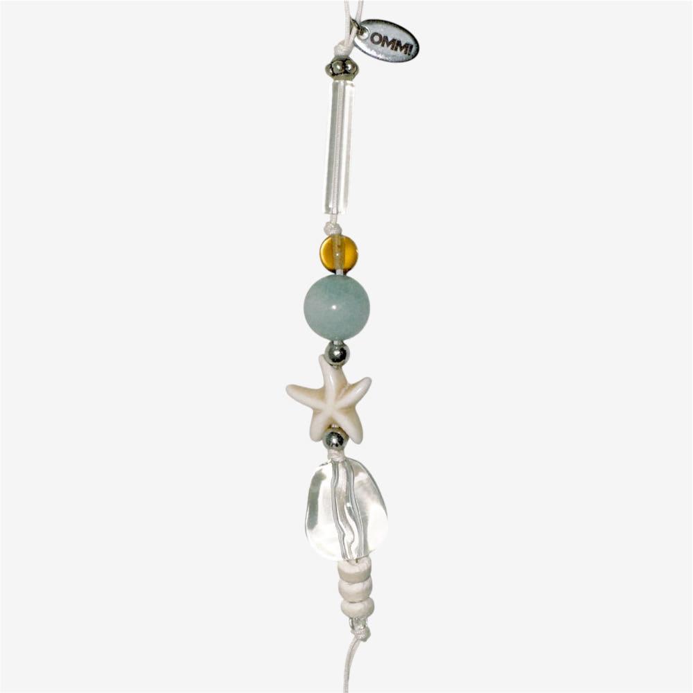 오무무 OMUMU 불가사리와 하늘색 원석 키링 원석 에어팟 버즈 키링