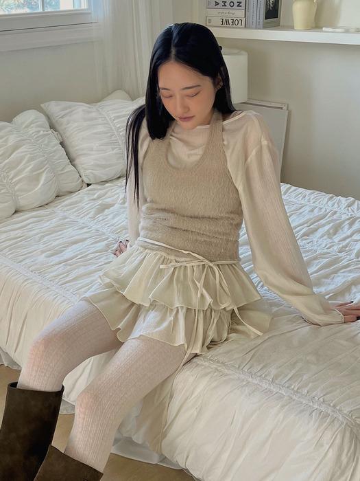 FRILL BLOUSE SET-UP [ CREAM ]