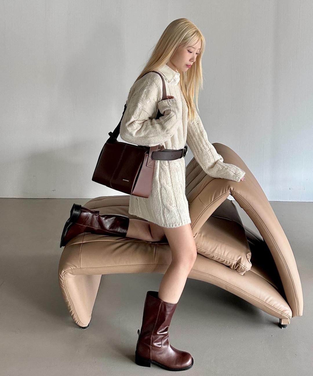 [미희 PICK][카보] 소가죽 하프 부츠 - 2color