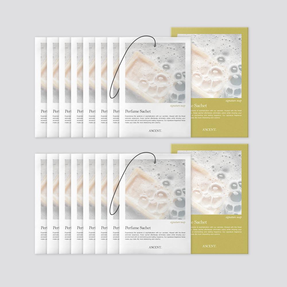 8+8 에이센트 옷장탈취제 총 16개입 시그니처솝 옷장방향제 샤쉐 실내 다용도 옷냄새제거 M 10g