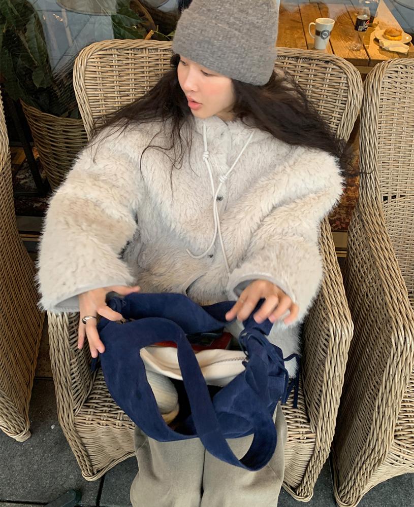 Delicia Fur Coat (그레이지) (예약주문 1/22이후 순차발송)