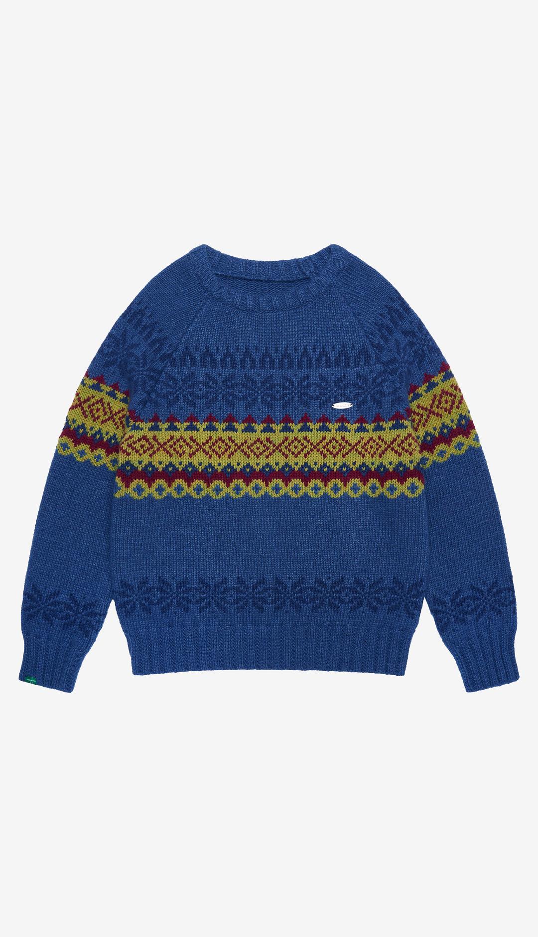 267. Nordic Pattern Sweater _ Blue