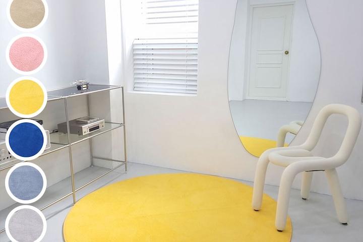 먼지없는 러블리 원형 러그 카페트 거실/워셔블/물세탁/사계절 (8Color / 4Size)