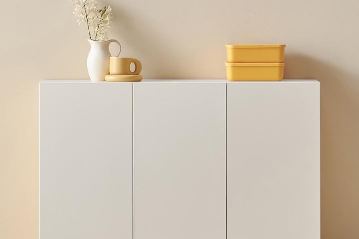 [리퍼] 데미안 2단 거실 주방 틈새수납장 1200