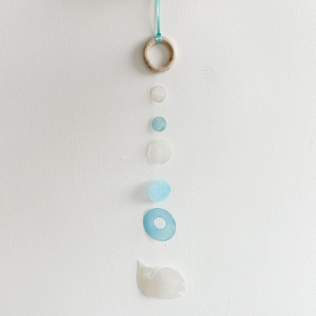 [22USE_0405]1줄 자개모빌 DIY-KIT_네츄럴고래
