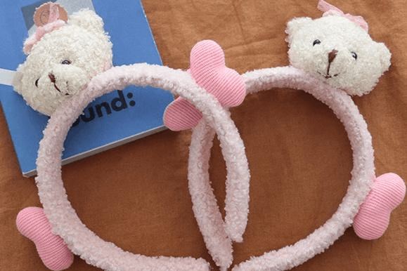 인형 인생네컷 귀여운 캐릭터 머리띠 7type-5. 하트곰