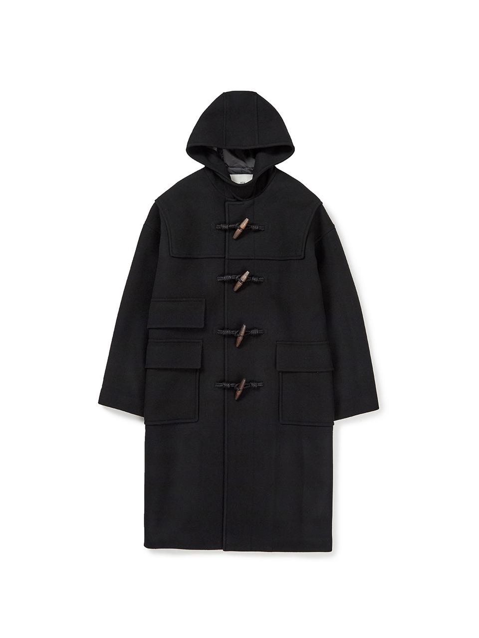 MAXI DUFFLE COAT Black