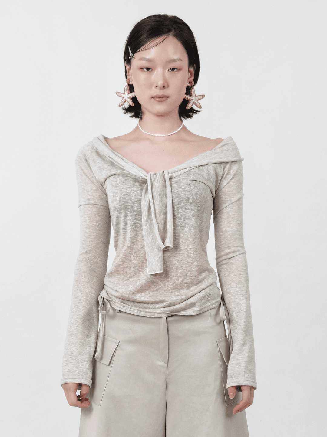 (4/28 예약배송 추가 5% 할인) Marina Mood Soft Shoulder Tee_Beige