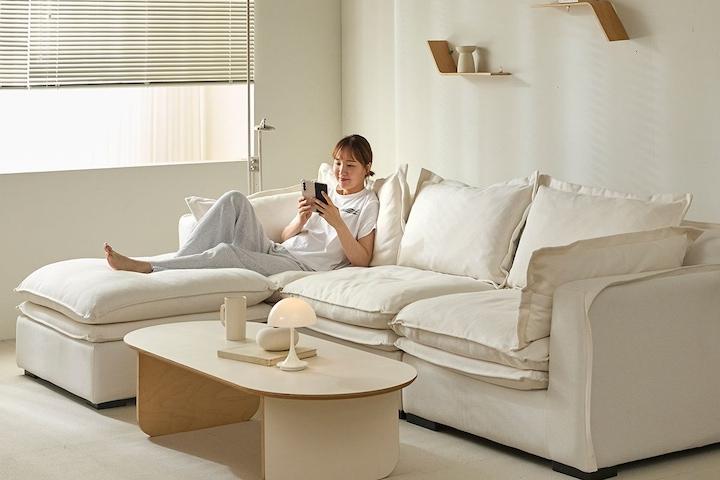 포그 클라우드 구스 아쿠아 패브릭 모듈 소파