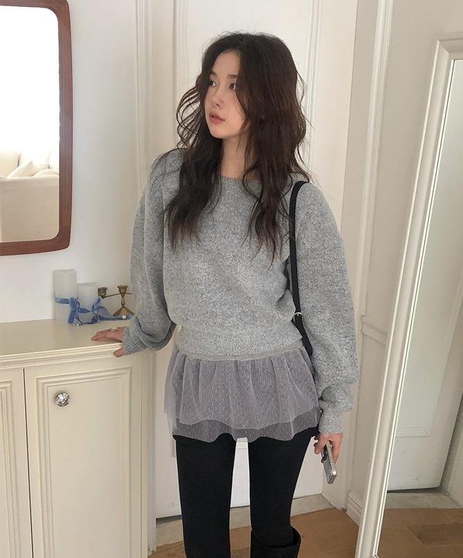 니어웨어 주문폭주🍀 오븐 도트 레이스 나시 (5color)