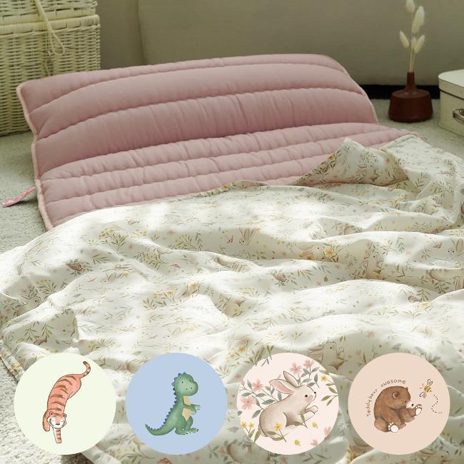 간편한 일체형 사계절 어린이집 동물 모달 낮잠이불 세트 아기 유아 낮잠패드