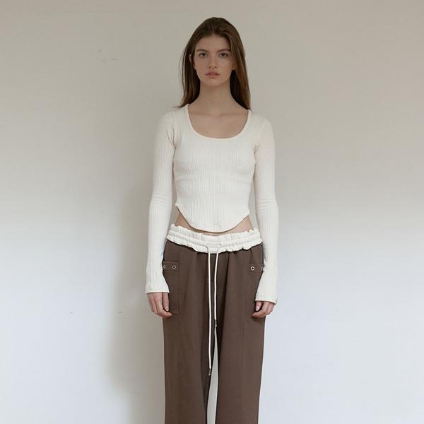 FLEECE COLOR FLIP SWEATPANTS (BROWN) (12월 8일 예약배송)