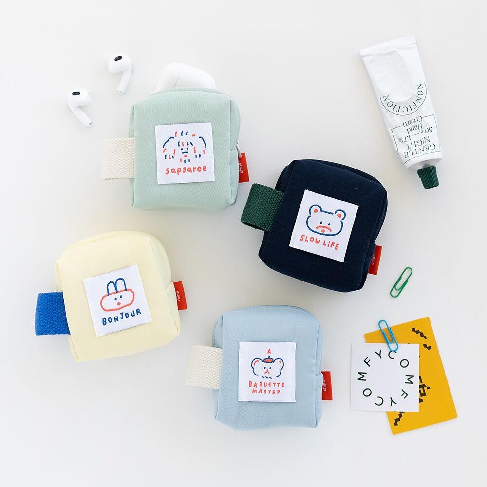 로마네 브런치브라더 코튼 에어팟 파우치