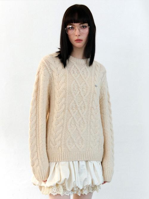 클래식 소프트 케이블 니트 + 2 컬러