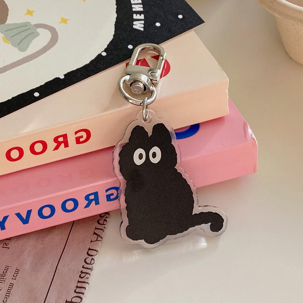 Black cat keyring