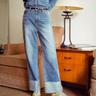 SIJN6036 straight roll up jeans