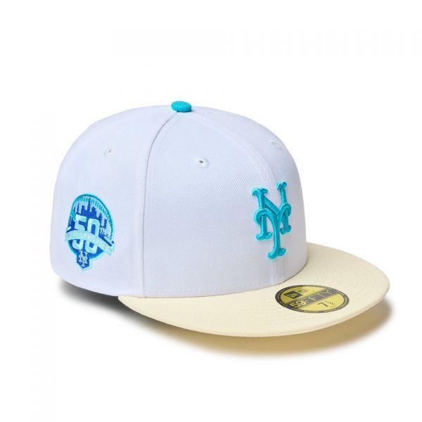 뉴에라 맨즈 우먼 캡 모자 59FIFTY Shaved Ice 뉴욕 메츠 S-M사이즈 14388826 - 화이트x블루