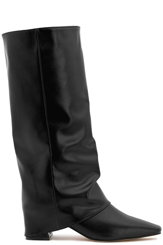 위드 롱 레더 부츠