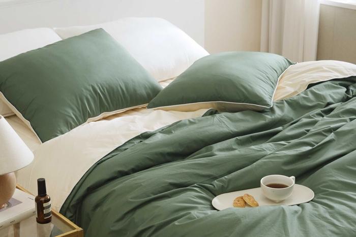 [오늘의딜] 클린 순면 고밀도 60수 양면 이불커버세트 SS/Q 4colors