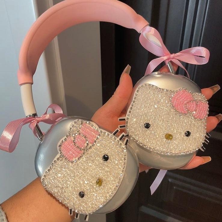 Hellokitty Rhinestone Case Cover for AirPods Max Headphones