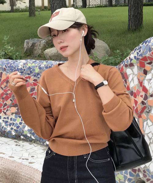 데일리 소프트 브이넥 벨 풀오버_7COLOR